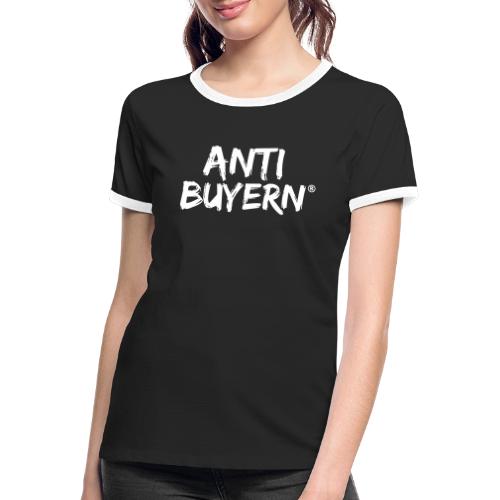 ANTI BUYERN WHITE - Frauen Kontrast-T-Shirt