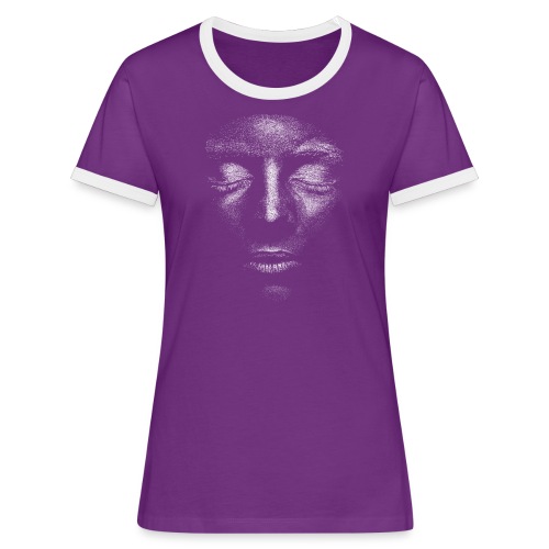 Gesicht - Frauen Kontrast-T-Shirt