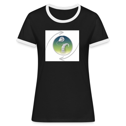 button ci - Frauen Kontrast-T-Shirt