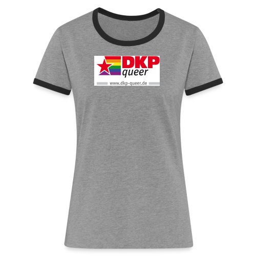 dkpqueer logo 4c www - Frauen Kontrast-T-Shirt