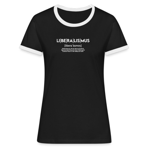 LI|BE|RA|LIS|MUS - Frauen Kontrast-T-Shirt