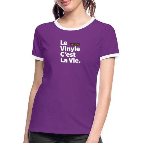 Le Vinyle C'est La Vie - T-shirt contrasté Femme