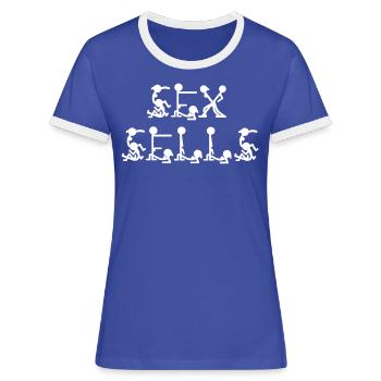 Sex Sells - T-shirt contrasté Femme - bleu/blanc - Devant