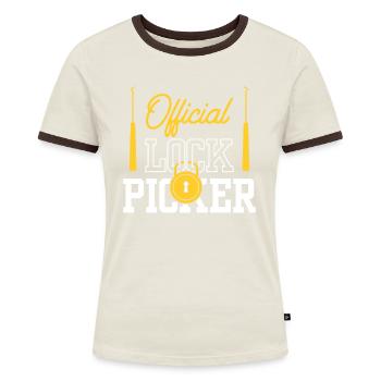 Serrure officielle Cracker Lock Pick Lock - T-shirt contrasté Femme - bleu/blanc - Devant