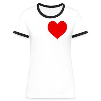 J’aime Bollywood Coeur Drôle Spirituel - T-shirt contrasté Femme - bleu/blanc - Devant