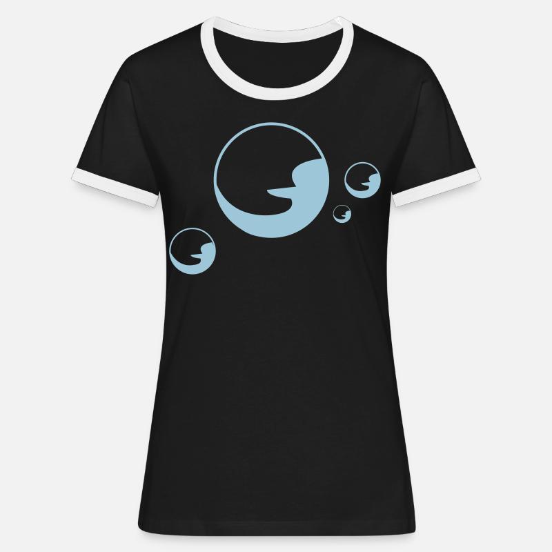 Soapbubble Soap Bubble Foam - Women's Ringer T-Shirt - black/white