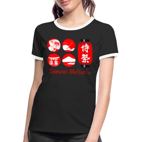 Samurai Matsuri Festival - Frauen Kontrast-T-Shirt