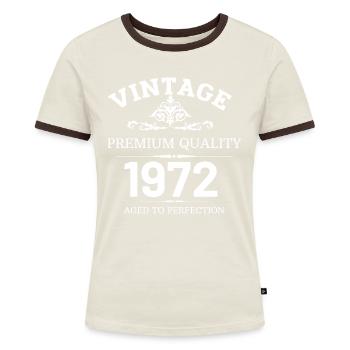 Vintage 1972 aged to perfection - Women's Ringer T-Shirt - blue/white - Front