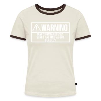 beagle - T-shirt contrasté Femme - bleu/blanc - Devant