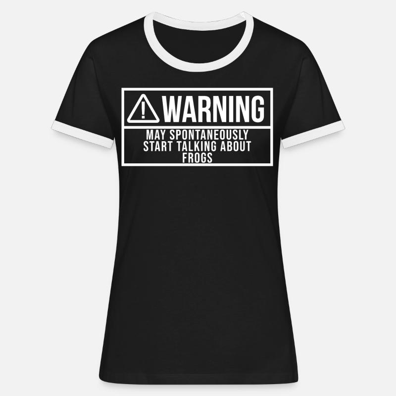 Frog - Women's Ringer T-Shirt - black/white