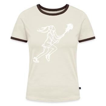 Crosse féminine - T-shirt contrasté Femme - bleu/blanc - Devant