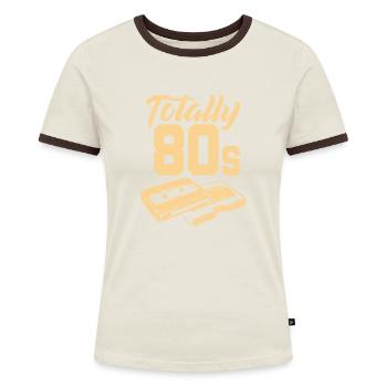 Totally 80s Vitage Retro Total 80s - Women's Ringer T-Shirt - blue/white - Front