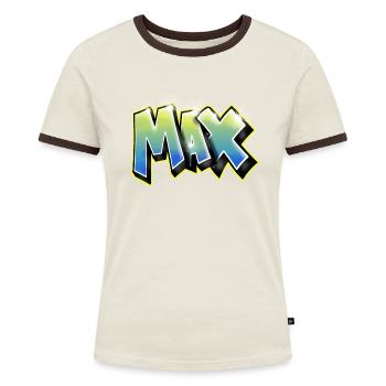 Graffiti Max - Women's Ringer T-Shirt - blue/white - Front