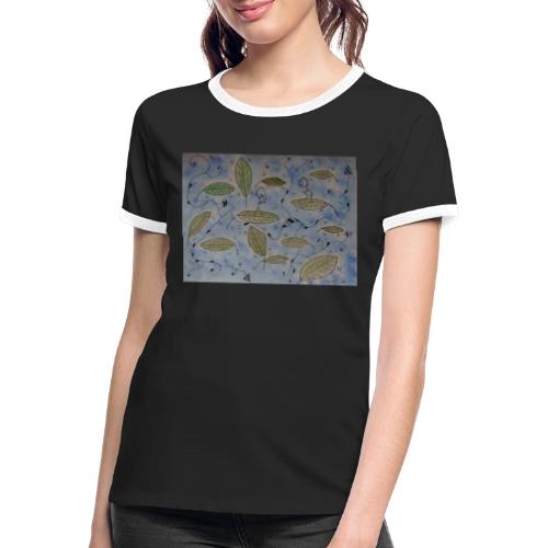 Abstrakte Kunst Motiv 5 - Frauen Kontrast-T-Shirt