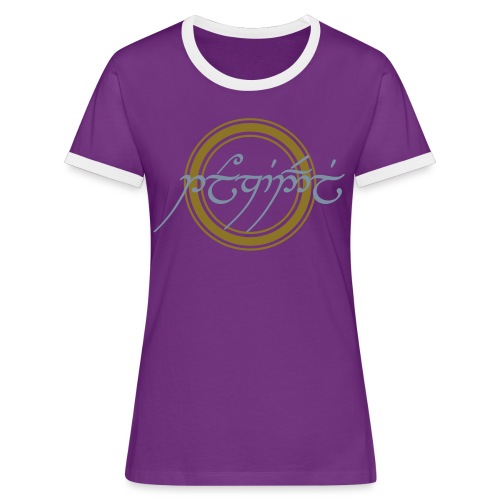 Tolkiendil en tengwar - T-shirt contrasté Femme