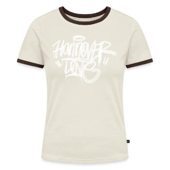 Hanovre Love Graffiti Style Shirt Design - T-shirt contrasté Femme - bleu/blanc - Devant