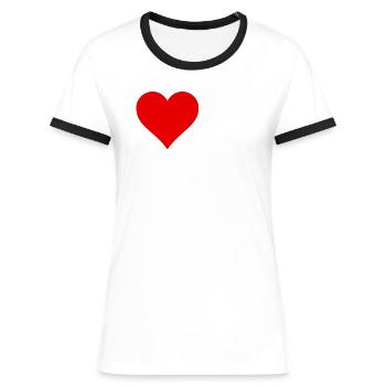 Ich liebe es zu töten - Frauen Kontrast-T-Shirt - Blau/Weiß - Vorne
