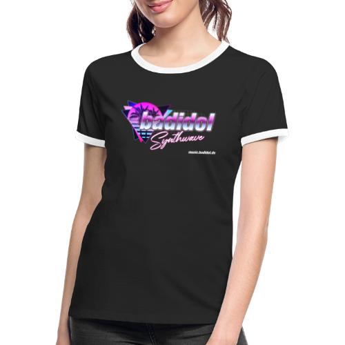badidol Synthwave - Women's Ringer T-Shirt