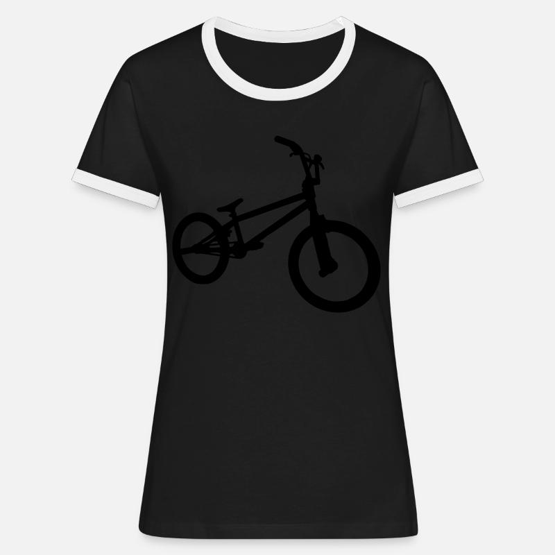 bmx - Women's Ringer T-Shirt - black/white