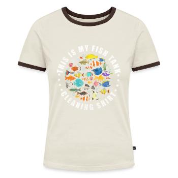 Aquarium Hobby Breeding - Women's Ringer T-Shirt - blue/white - Front