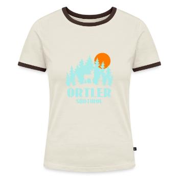 Ortler - T-shirt contrasté Femme - bleu/blanc - Devant
