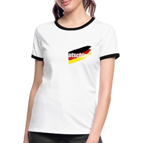 I love Deutschland - Frauen Kontrast-T-Shirt