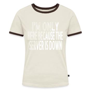 frontend developer fathersday computer scientist - Women's Ringer T-Shirt - blue/white - Front