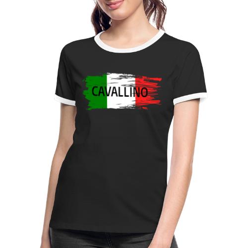 Cavallino auf Flagge - Frauen Kontrast-T-Shirt