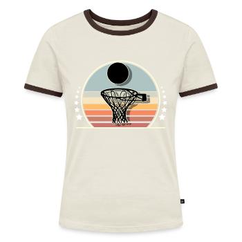 Joueurs de basket-ball - T-shirt contrasté Femme - bleu/blanc - Devant