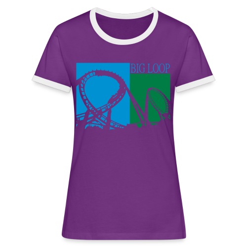 Big Loop Coaster Fan Logo - Frauen Kontrast-T-Shirt