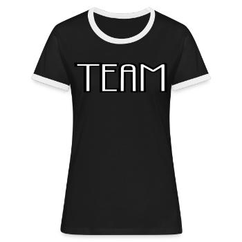 Équipe - T-shirt contrasté Femme - noir/blanc - Devant - Selfina (174cm)