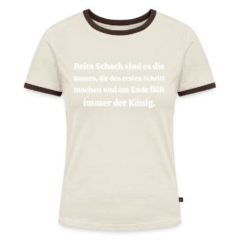 Funny Peasant Sayings - Women's Ringer T-Shirt - blue/white - Front