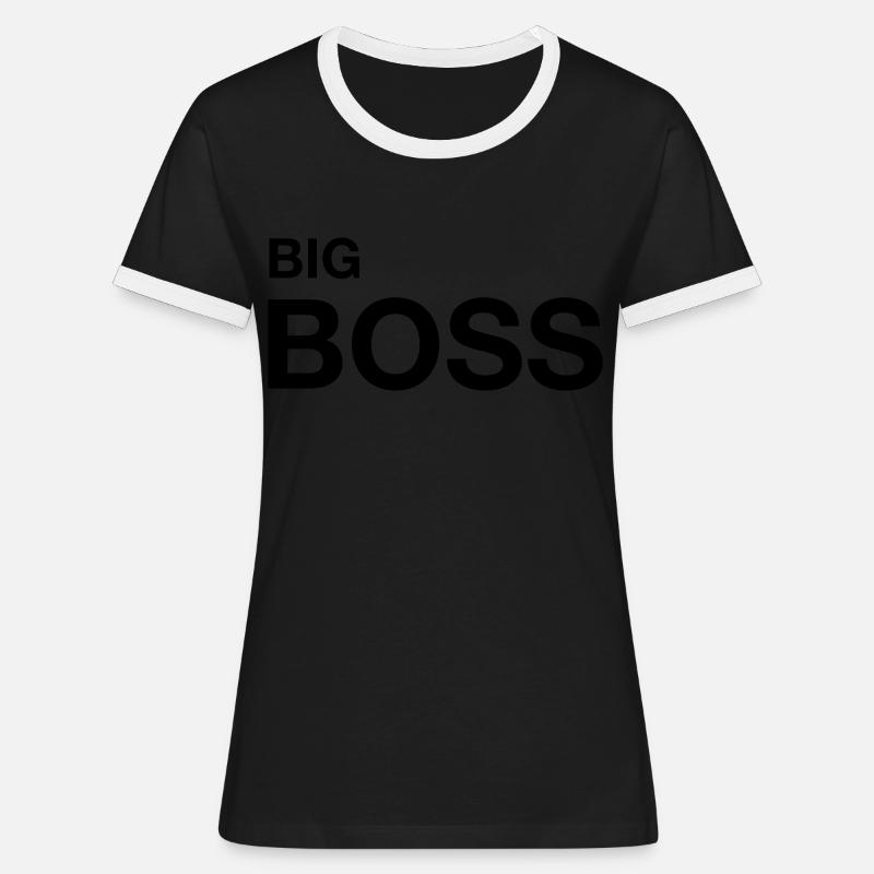 big boss 01 - Women's Ringer T-Shirt - black/white