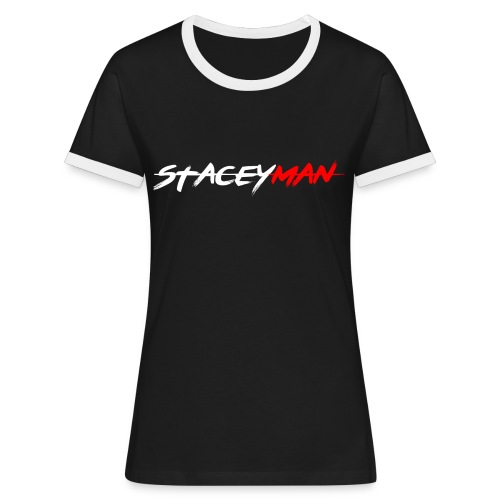 staceyman red design - Women's Ringer T-Shirt
