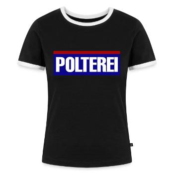 Junggesellenabschied Poltern Männer Bräutigam - Frauen Kontrast-T-Shirt - Schwarz/Weiß - Vorne - Selfina (174cm)