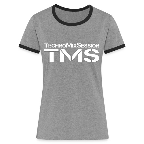 TMS-TechnoMixSession (white) - Frauen Kontrast-T-Shirt