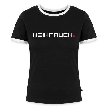 WEIHRAUCH - Frauen Kontrast-T-Shirt - Schwarz/Weiß - Vorne - Selfina (174cm)