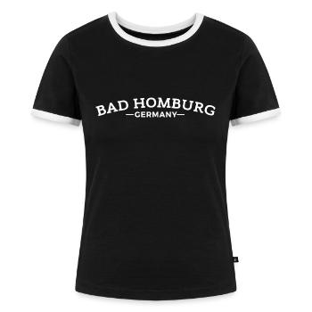 Bad Homburg Meine Stadt Geschenkidee - Frauen Kontrast-T-Shirt - Schwarz/Weiß - Vorne - Selfina (174cm)