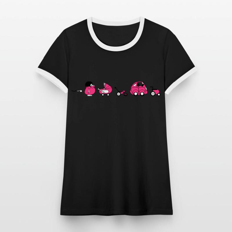 apprendre l'évolution T-shirt contrasté Femme