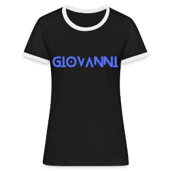 Giovanni - Frauen Kontrast-T-Shirt - Schwarz/Weiß - Vorne - Selfina (174cm)
