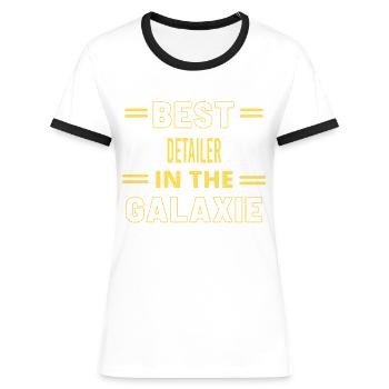 Best Ever IN THE GALAXIE DETAILER - Women's Ringer T-Shirt - blue/white - Front