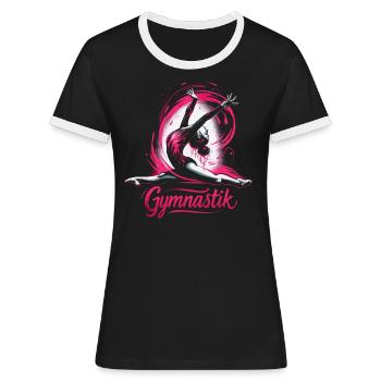 Gymnastik - Frauen Kontrast-T-Shirt - Schwarz/Weiß - Vorne - Selfina (174cm)