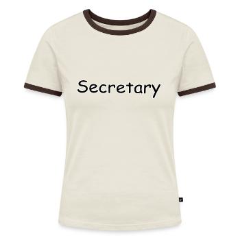 Secrétaire - T-shirt contrasté Femme - bleu/blanc - Devant