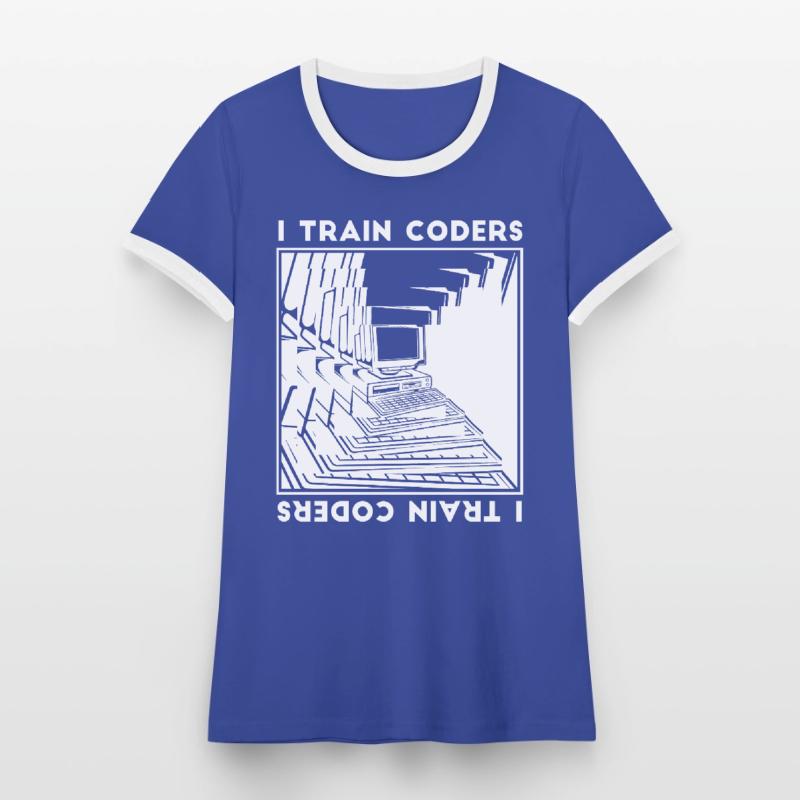 Developer Coder Programmer Calculator Women's Ringer T-Shirt