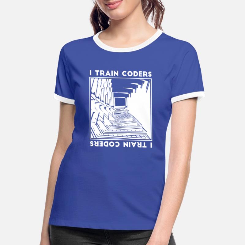Developer Coder Programmer Calculator Women's Ringer T-Shirt