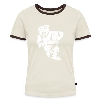 Rugby Tiger - Frauen Kontrast-T-Shirt - Blau/Weiß - Vorne