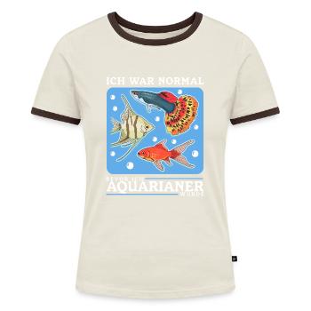 Acuario Acuarista Acuario Peces Ornamentales Regalo - Camiseta contraste mujer - azul/blanco - delante