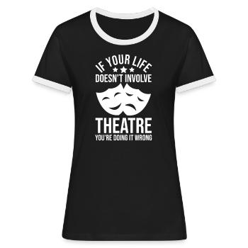 Théâtre Théâtre - T-shirt contrasté Femme - noir/blanc - Devant - Selfina (174cm)