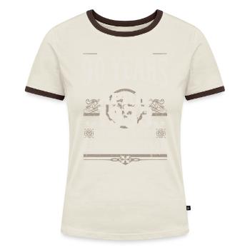 Born in April 1933 - 90 years old - Women's Ringer T-Shirt - blue/white - Front