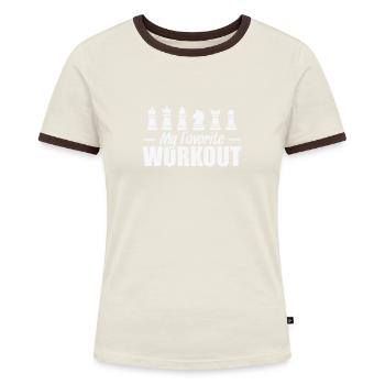 Mon casse-tête préféré aux échecs d’entraînement - T-shirt contrasté Femme - bleu/blanc - Devant